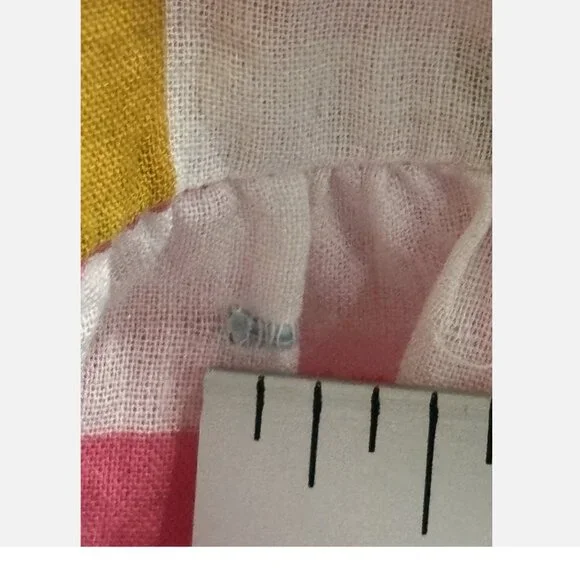 SUNSHINE TIENDA MUSTARD & PINK STRIPED COPA W/ POCKETS DRESS M/L *SMALL FLAW - Picture 11 of 14